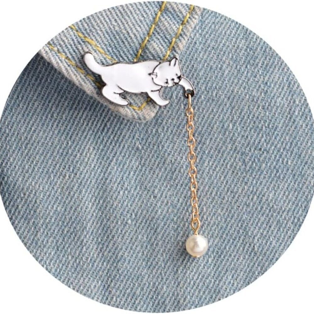 Cute Pins Backpack Pins Alloy Enamel Brooch Cat Funny Cat Brooch Cowboy Badge Pi